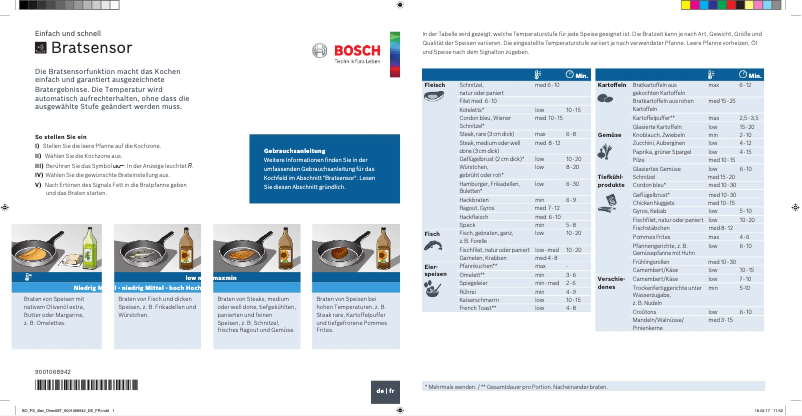 Page 1 de la notice Manuel utilisateur Bosch PID679FC1E
