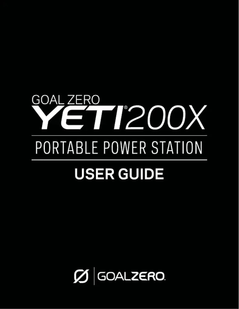 Page 1 de la notice Manuel utilisateur Goal Zero Yeti 200X