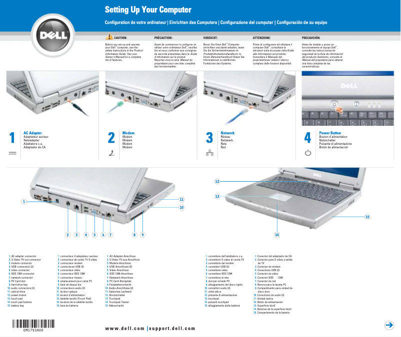 Page 1 de la notice Manuel utilisateur Dell Inspiron 5160