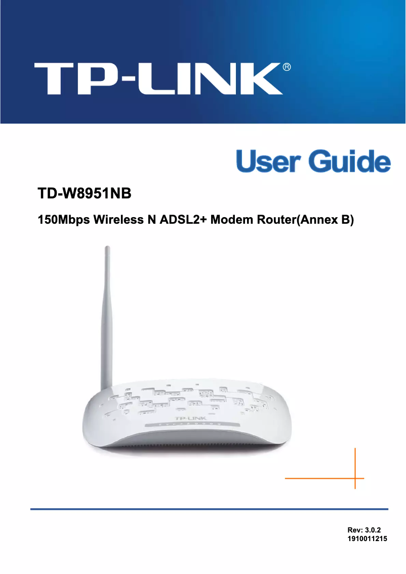 Página 1 del manual Manual de usuario TP-Link TD-W8951NB