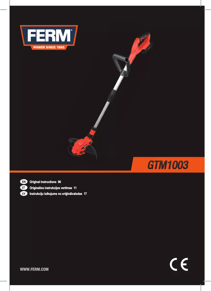 Página 1 del manual Manual de usuario Ferm GTM1003