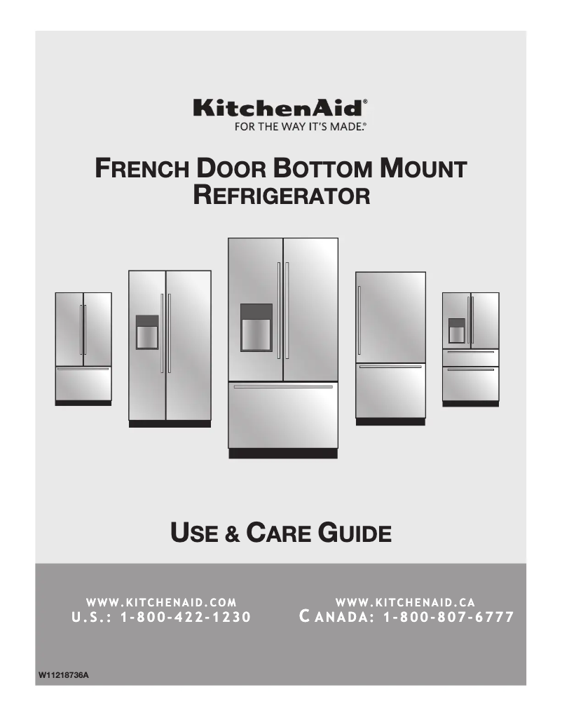 Page 1 de la notice Mode d'emploi KitchenAid KRFF507HWH
