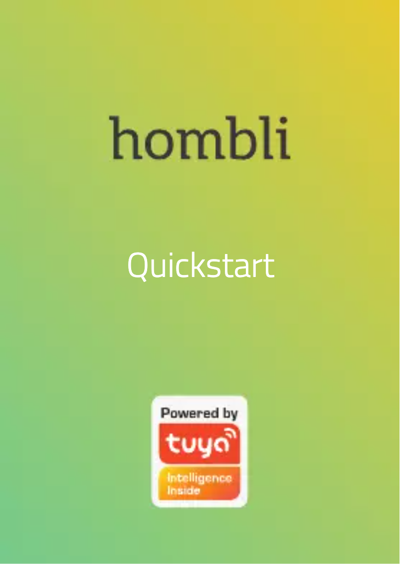 Page 1 de la notice Manuel utilisateur Hombli Smart Spot