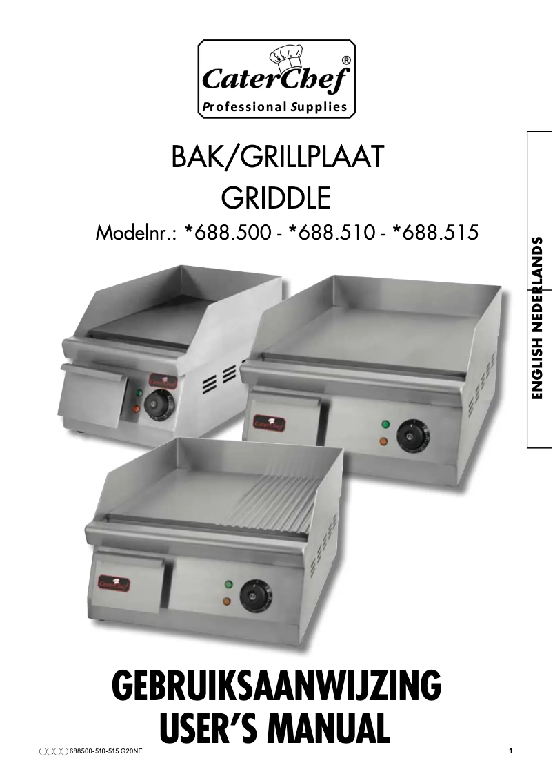 Página 1 del manual Manual de usuario CaterChef 688500