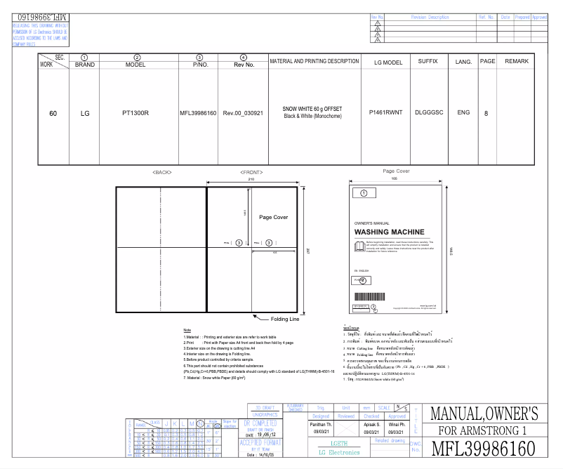 Image de la première page du manuel de l'appareil PT1300R