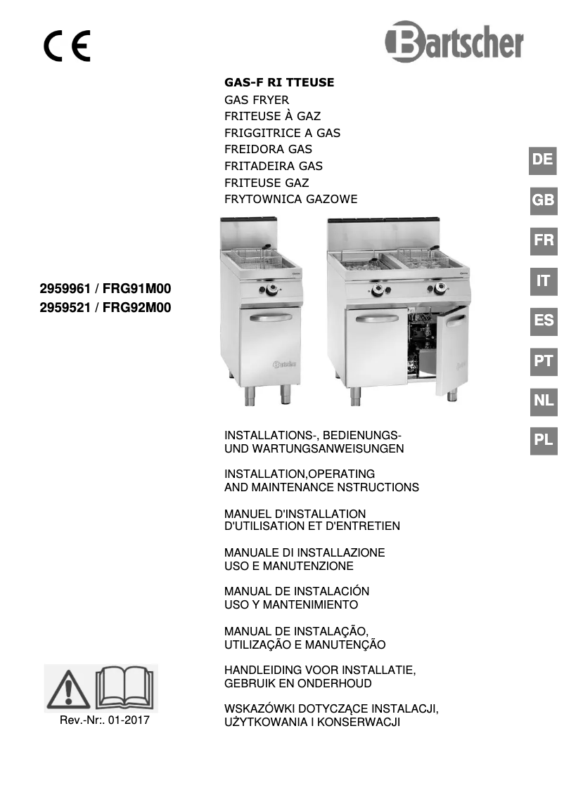 Page 1 de la notice Manuel utilisateur Bartscher 2959961