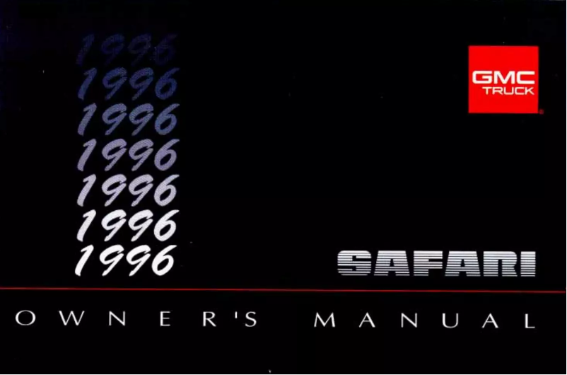 Page 1 de la notice Manuel utilisateur GMC Safari Passenger (1996)