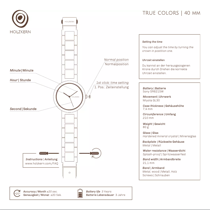 Page 1 de la notice Manuel utilisateur Holzkern Der Freigeist