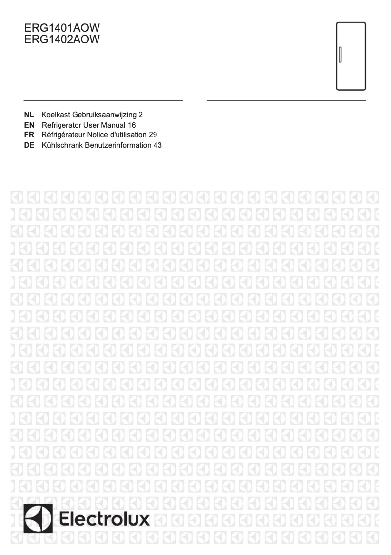 Page 1 de la notice Manuel utilisateur Electrolux ERG1401AOW
