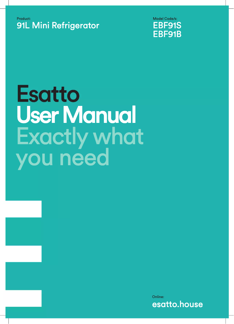 Page 1 de la notice Manuel utilisateur Esatto EBF91