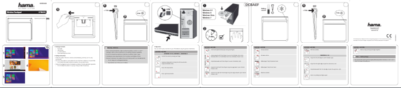 Page 1 de la notice Manuel utilisateur Hama 8 Touch