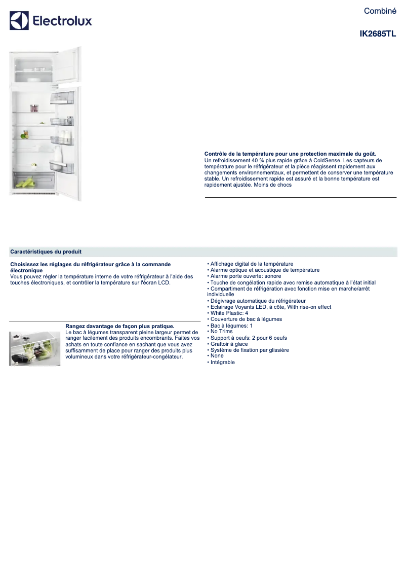 Image de la première page du manuel de l'appareil IK2685TL