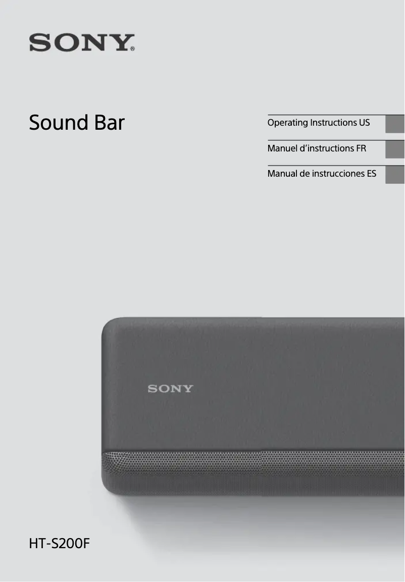 Page n°1 - Manuel utilisateur Sony HTS200F