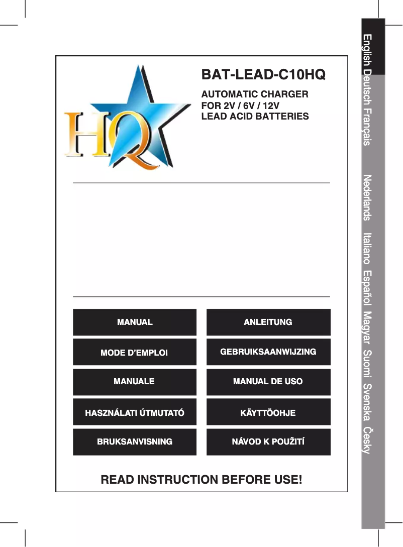 Page n°1 - Manuel utilisateur HQ BAT-LEAD-C10HU