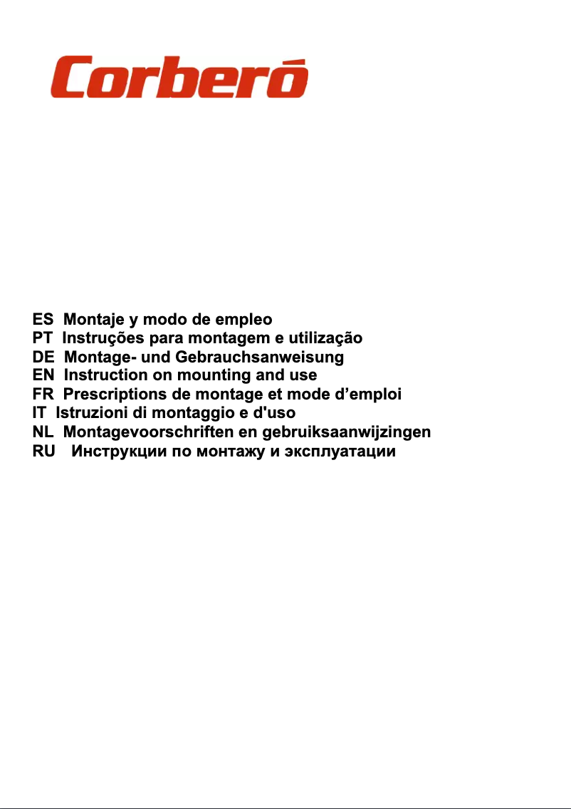 Page n°1 - Manuel utilisateur Corbero CCD 90 GL