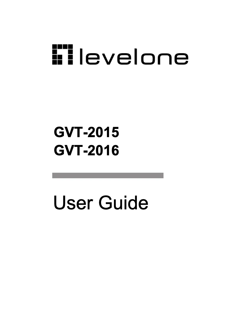 Page 1 de la notice Mode d'emploi LevelOne GVT-2016