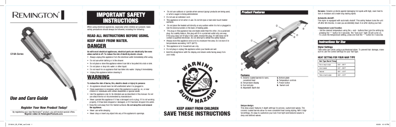 Image de la première page du manuel de l'appareil CI19A10