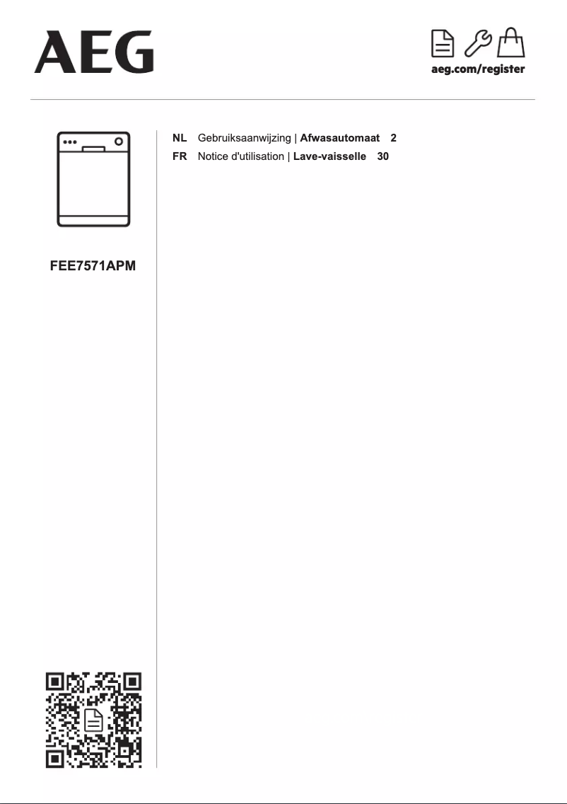 Page n°1 - Manuel utilisateur AEG FEE7571APM