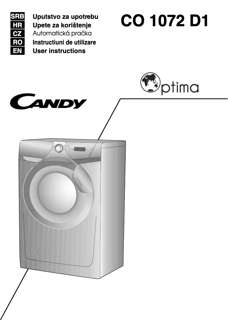 Page 1 de la notice Manuel utilisateur Candy CO 1072D1-S