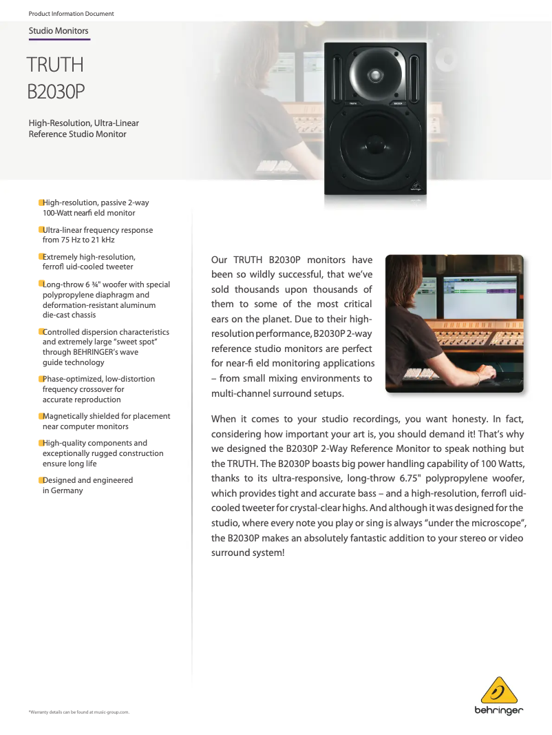 Image de la première page du manuel de l'appareil B2030P