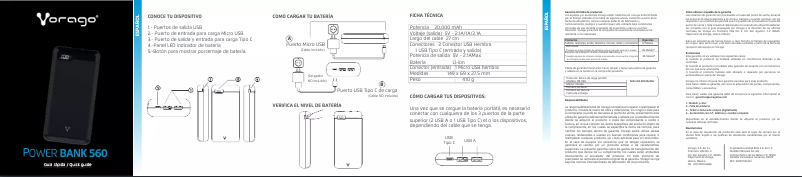 Page n°1 - Manuel utilisateur Vorago PB-560