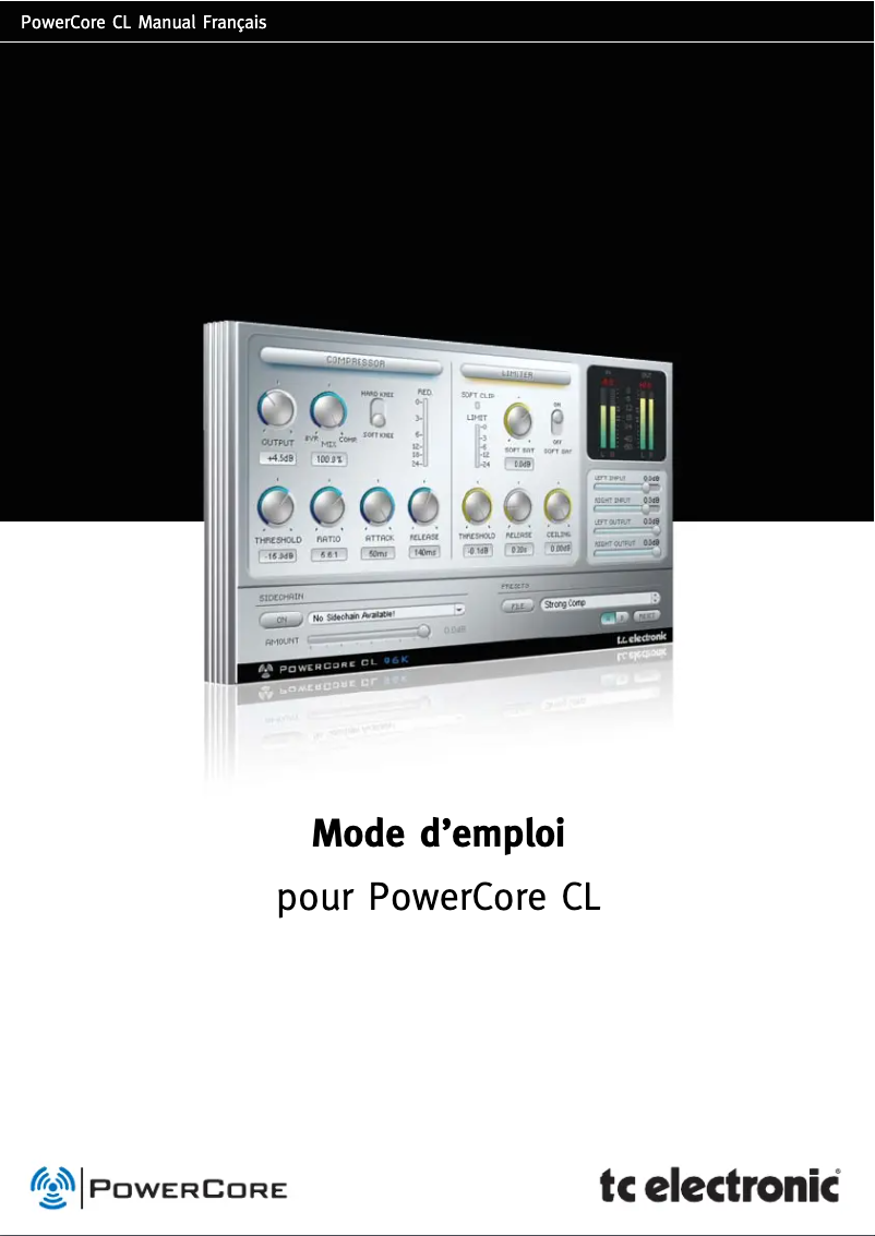 Page n°1 - Manuel utilisateur TC Electronic PowerCore CL