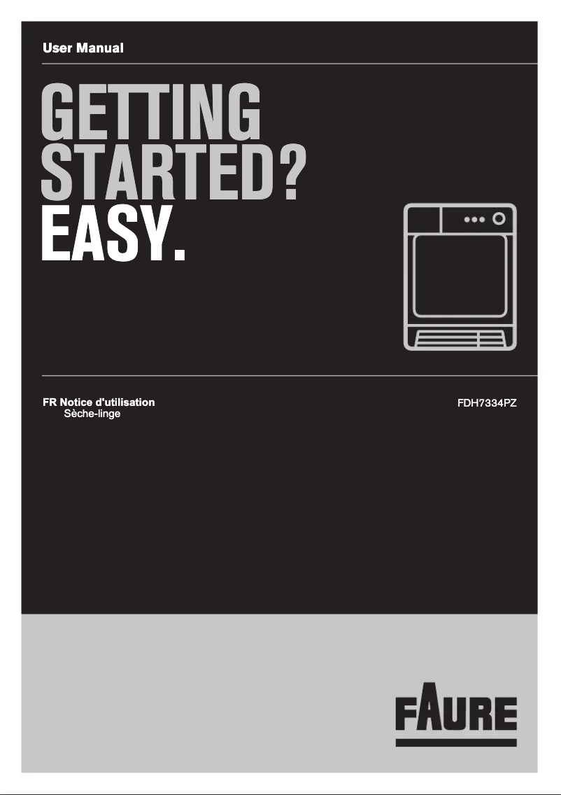Page 1 de la notice Manuel utilisateur Faure FDH7334PZ