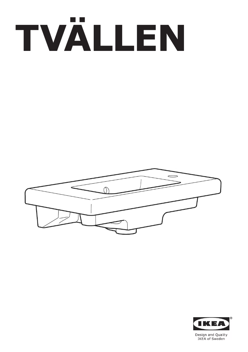 Image de la première page du manuel de l'appareil TVÄLLEN