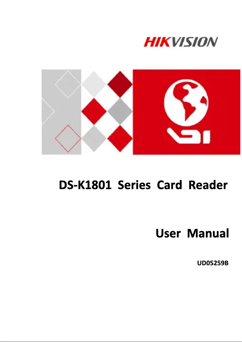 Image de la première page du manuel de l'appareil DS-K1801