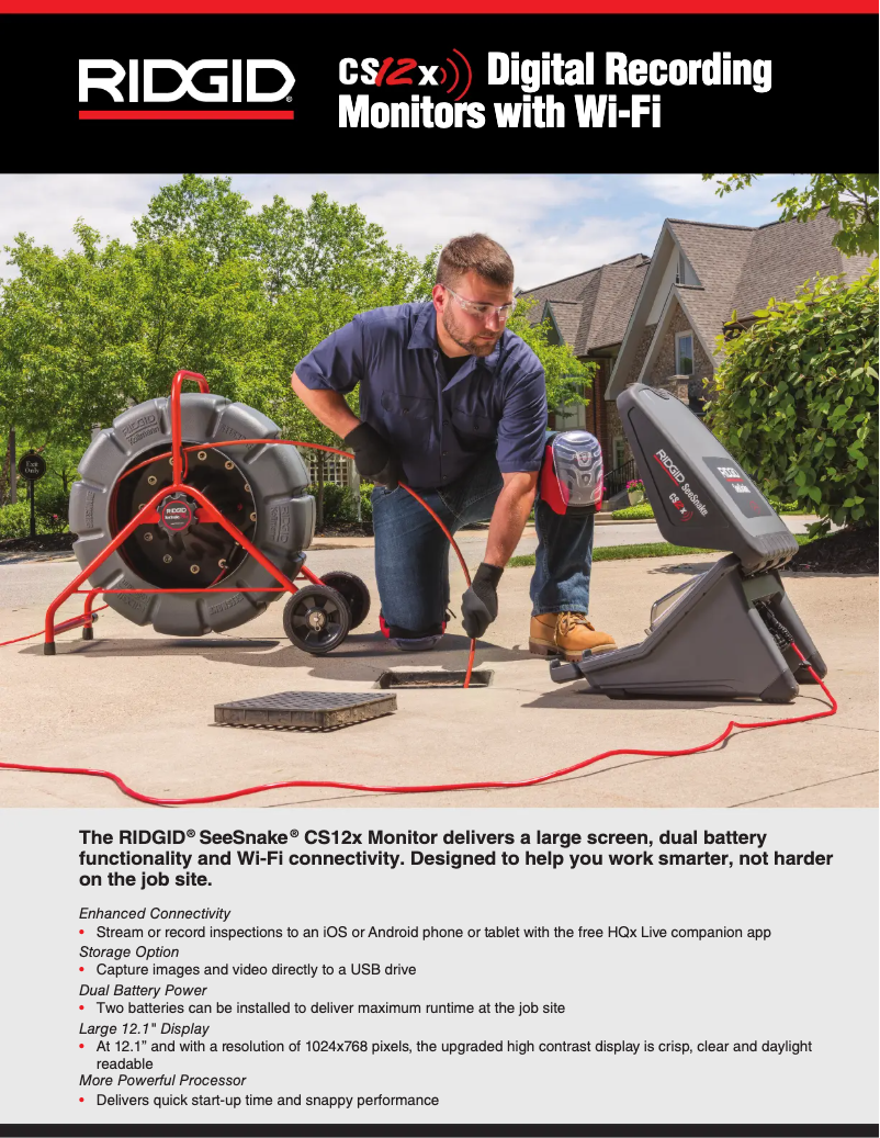 Image de la première page du manuel de l'appareil SeeSnake CS12x