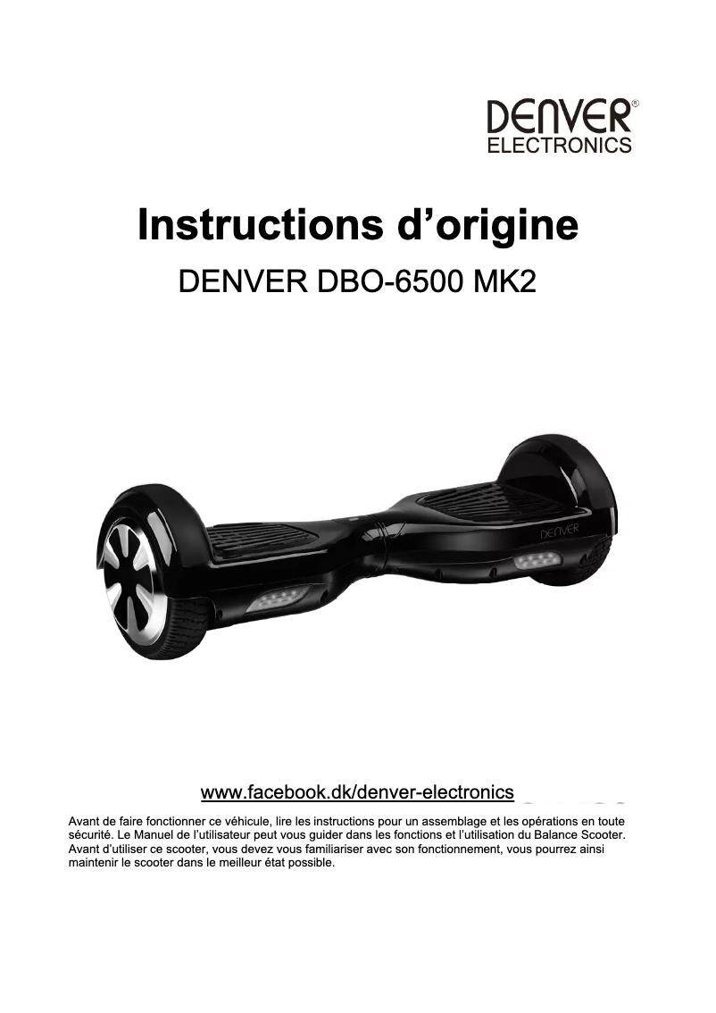 Página 1 del manual Manual de usuario Denver DBO-6500MK2