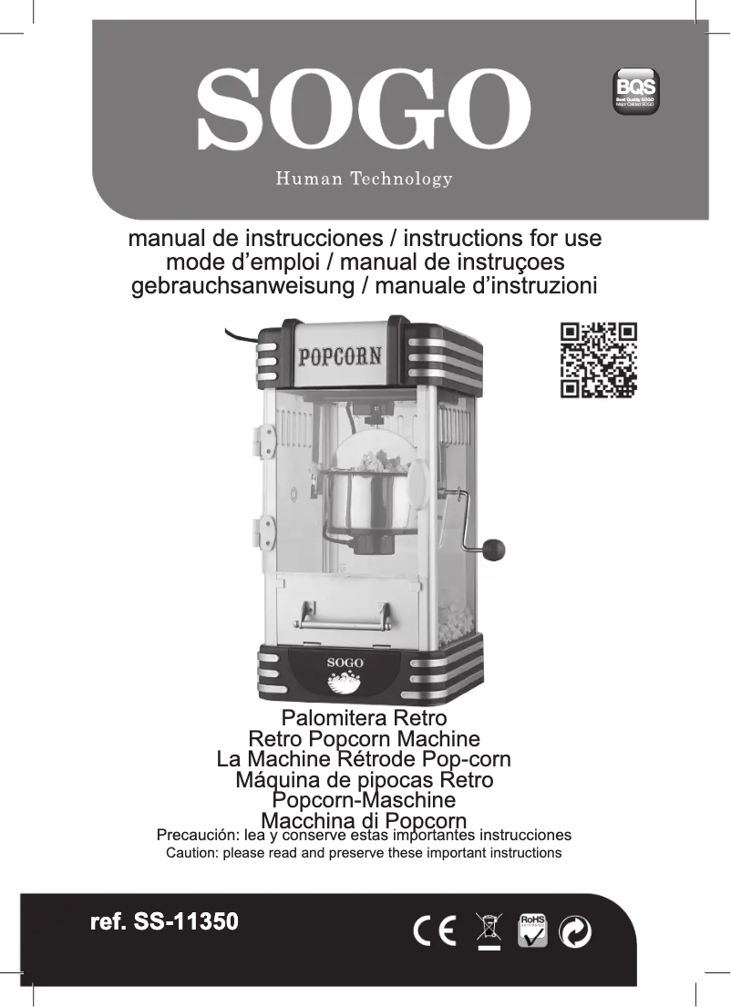 Page 1 de la notice Manuel utilisateur Sogo SS-11350