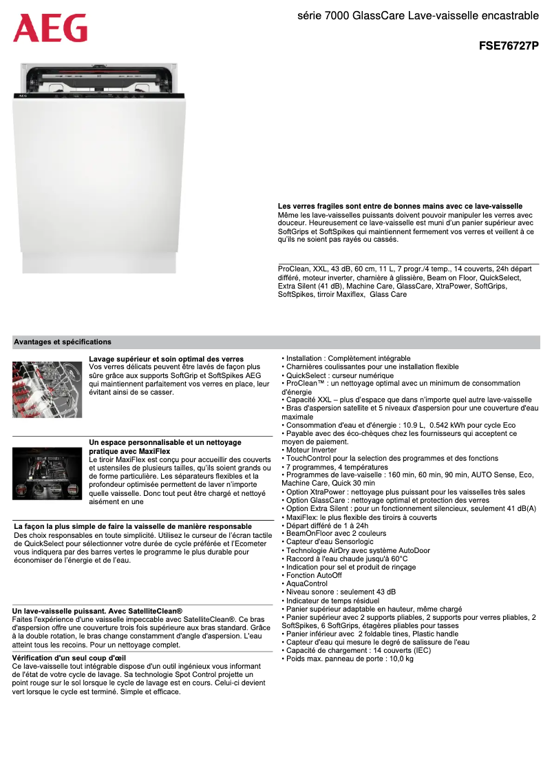 Image de la première page du manuel de l'appareil FSE76727P