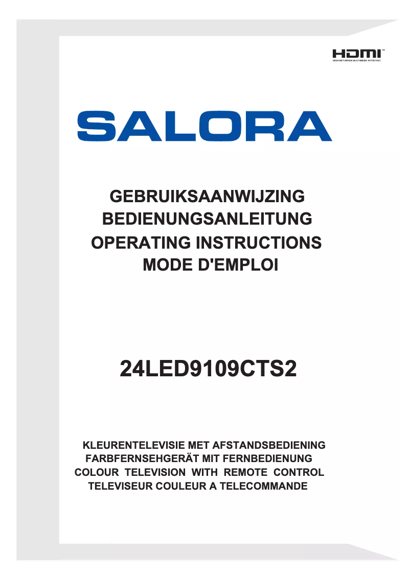 Page 1 de la notice Manuel utilisateur Salora 24LED9109CTS2