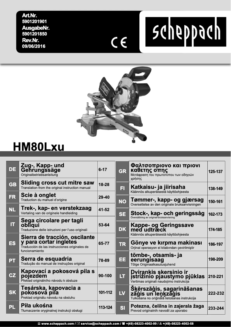 Image de la première page du manuel de l'appareil HM80Lxu