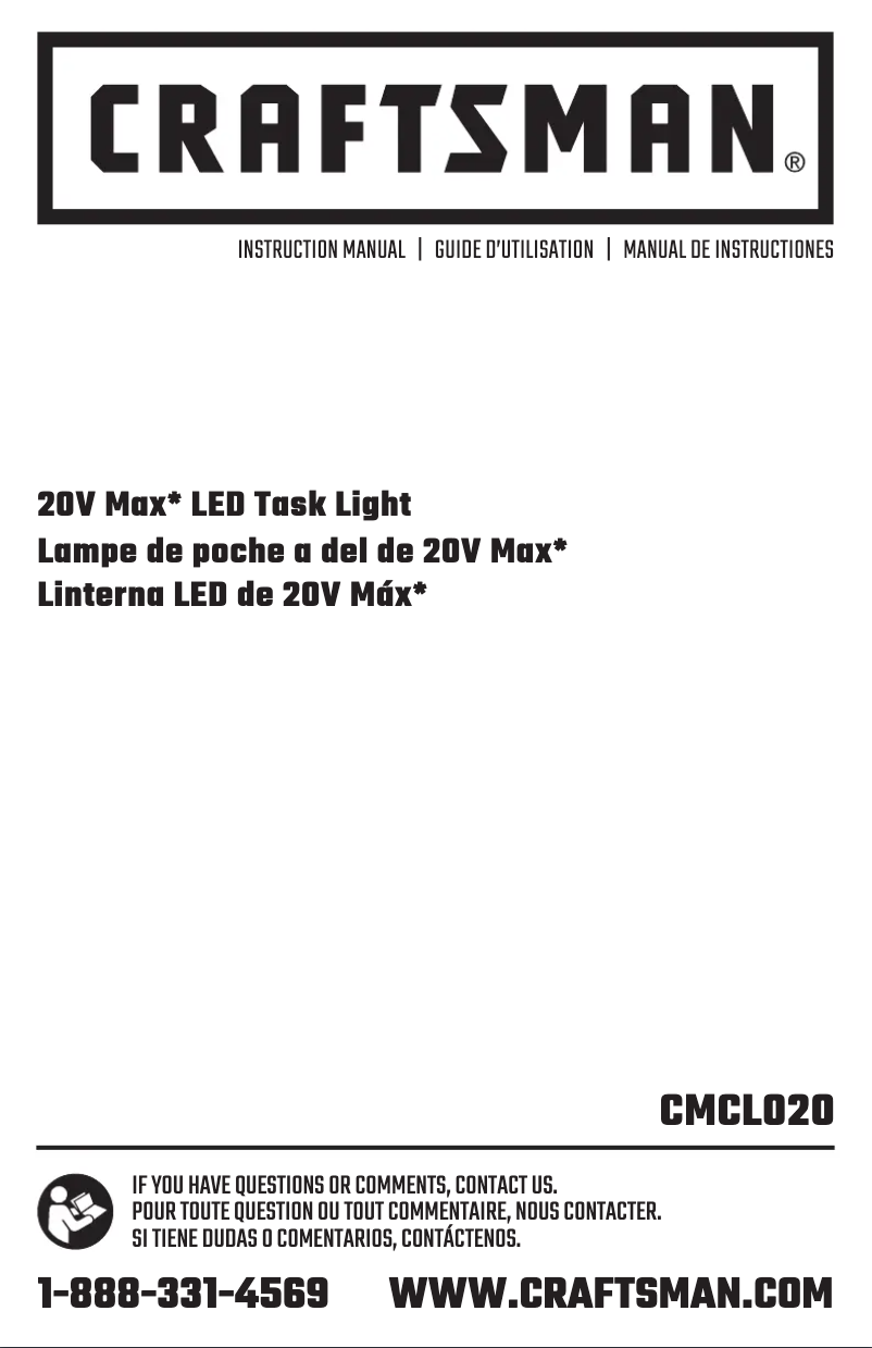 Page 1 de la notice Manuel utilisateur Craftsman CMCK600