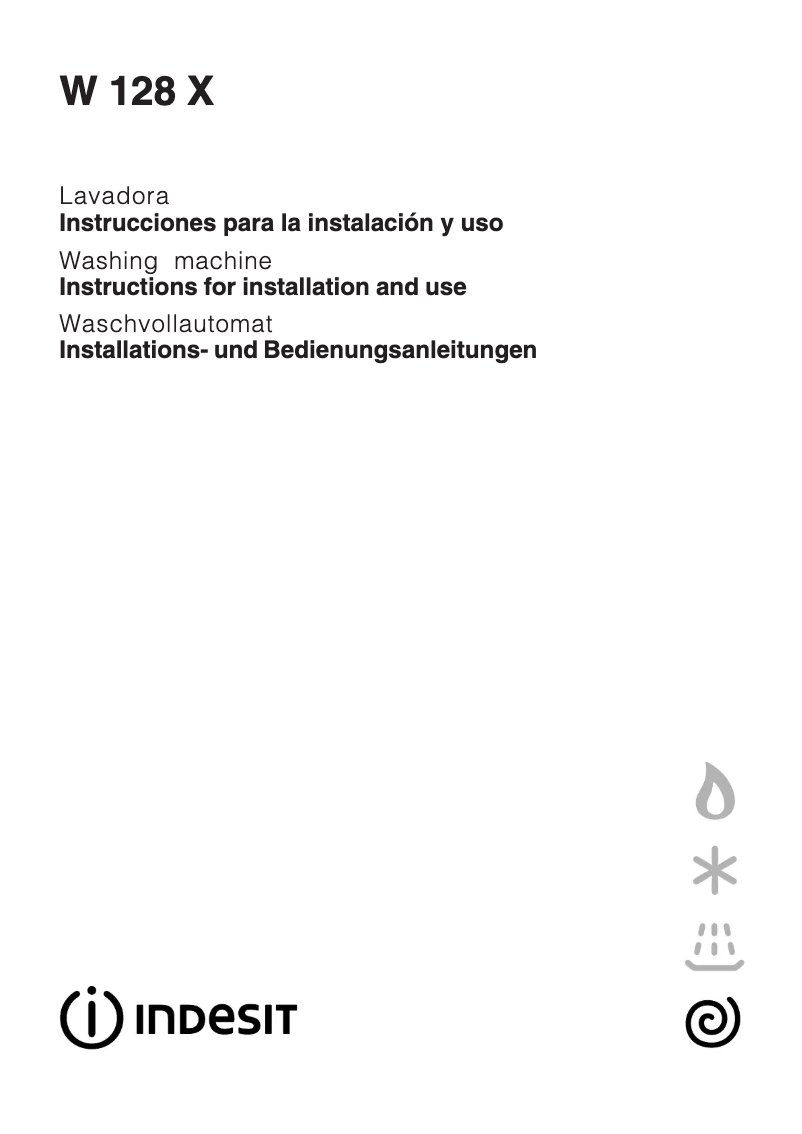 Page n°1 - Manuel utilisateur Indesit W 128 X (SP)