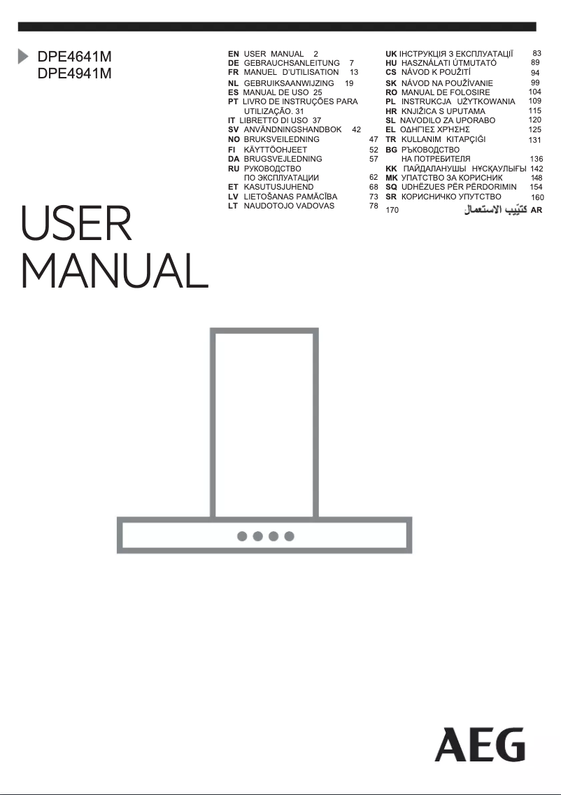 Página 1 del manual Manual de usuario AEG DPE4641M