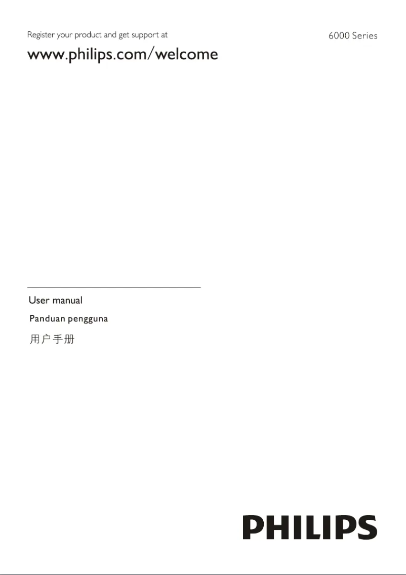 Page 1 de la notice Manuel utilisateur Philips 6000 series 55PUT6002