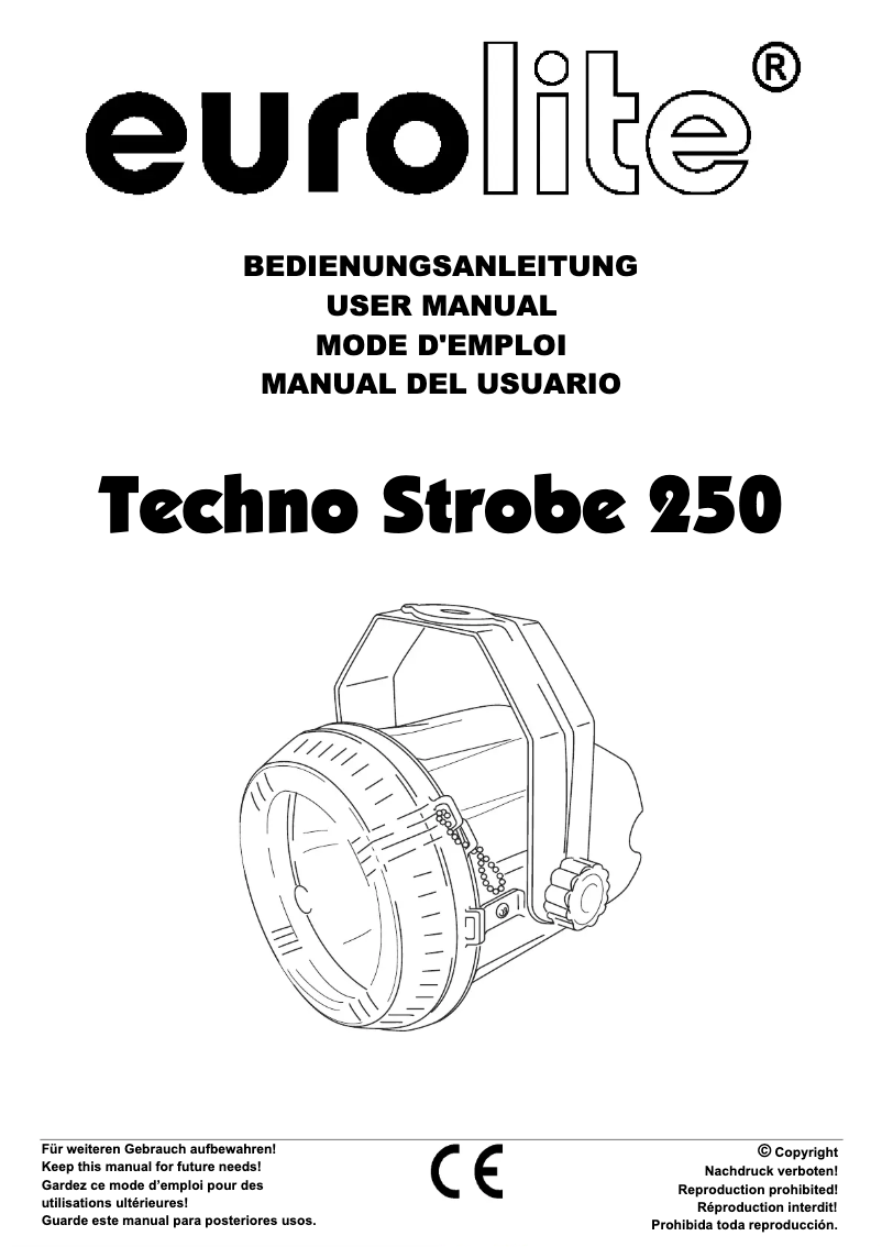 Image de la première page du manuel de l'appareil Techno Strobe 250