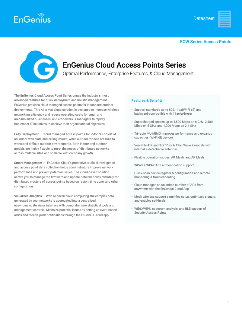 Image de la première page du manuel de l'appareil EWS357-FIT