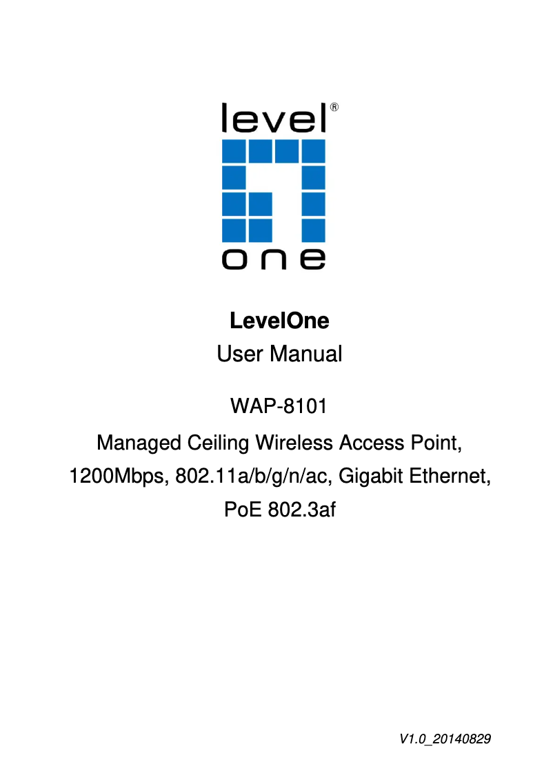 Image de la première page du manuel de l'appareil WAP-8101