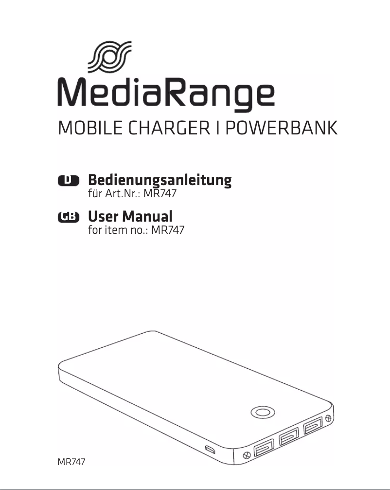 Image de la première page du manuel de l'appareil MR747