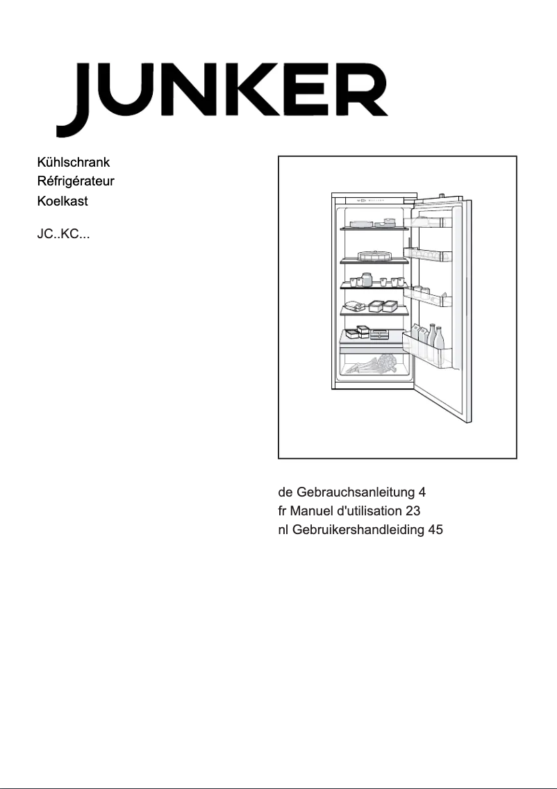Image de la première page du manuel de l'appareil JC30KCSE0