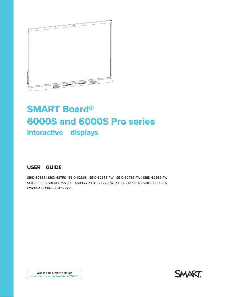 Página 1 del manual Manual de usuario SMART Technologies SBID-6286S