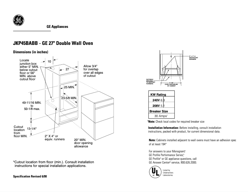 Imagen de la primera página del manual del dispositivo JKP45BABB