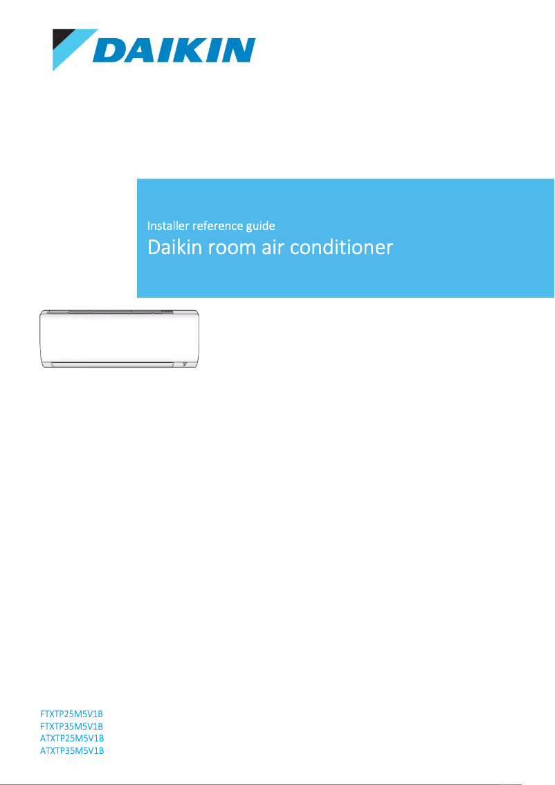 Page n°1 - Guide d'installation Daikin ATXTP35M5V1B