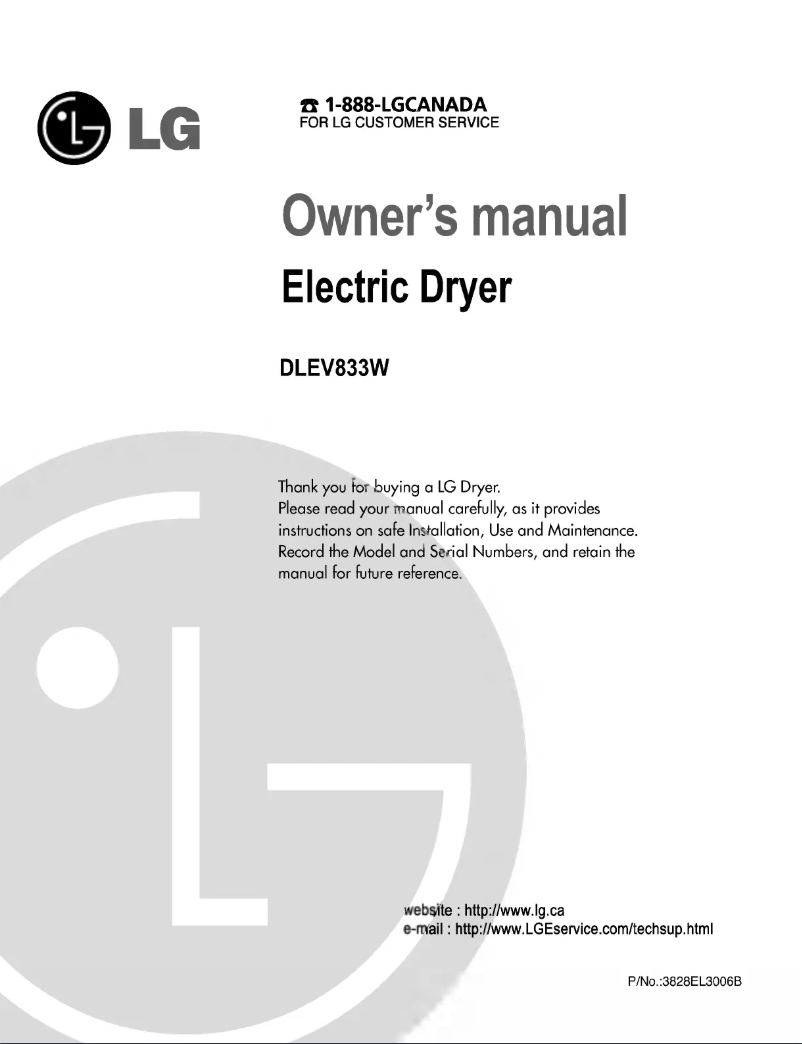 Page n°1 - Manuel utilisateur LG TD-V70120E