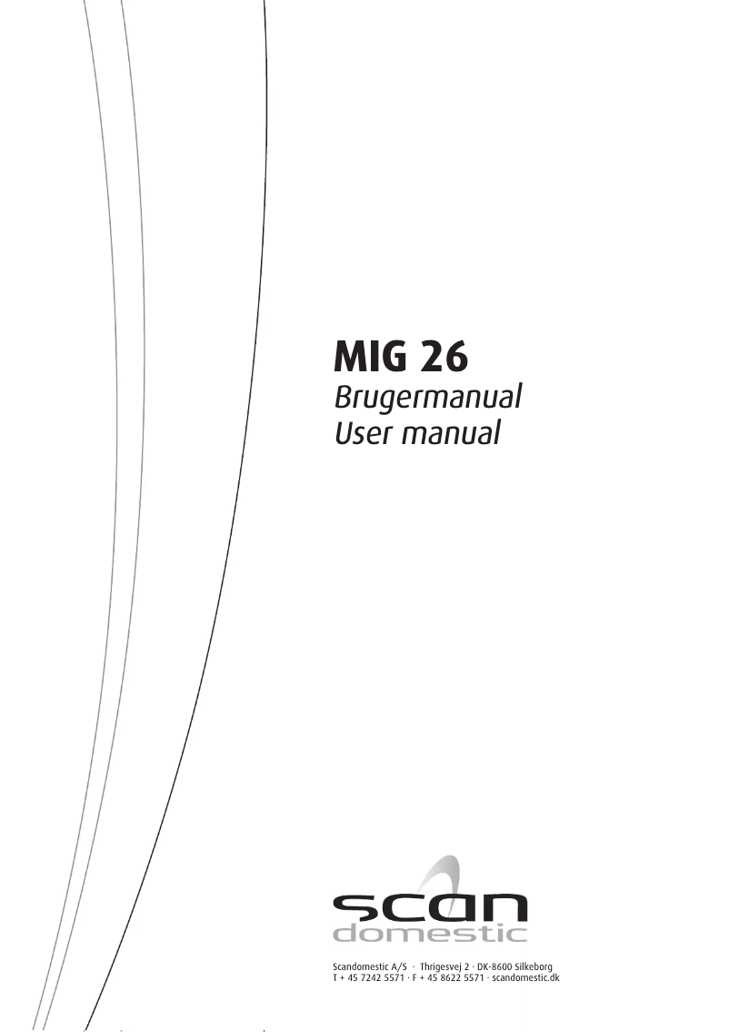 Page n°1 - Manuel utilisateur Scandomestic MIG 26 SS