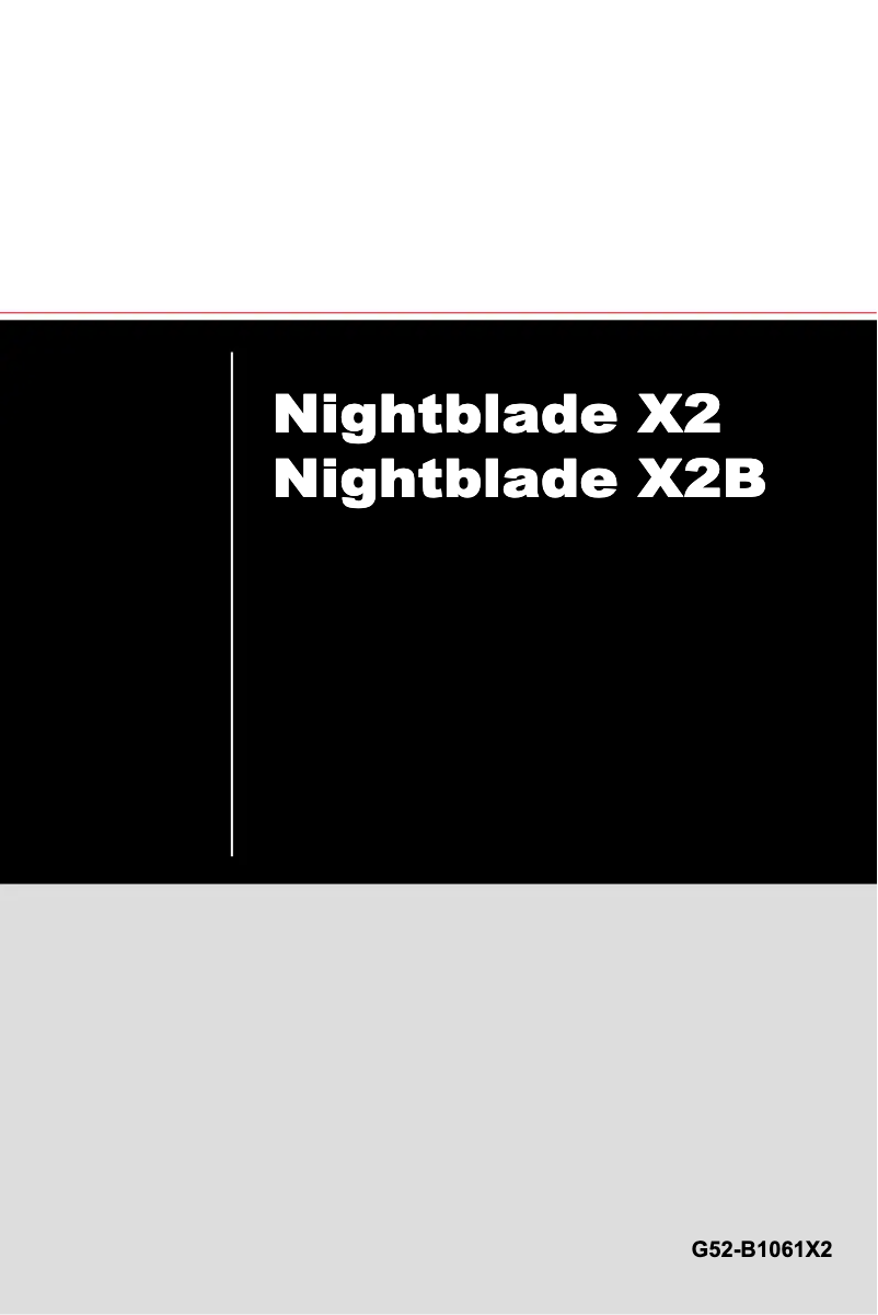 Image de la première page du manuel de l'appareil Nightblade X2-023